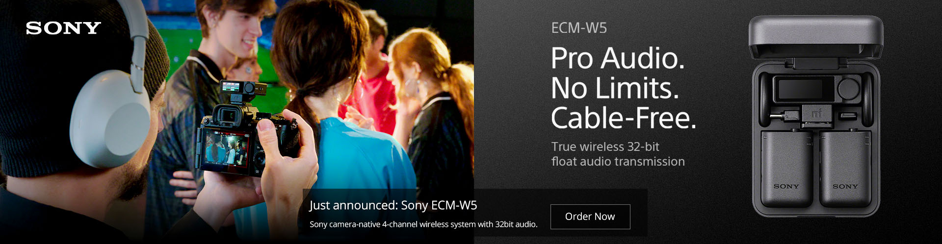 Sony ECM-W5 wireless audio 32-bit float